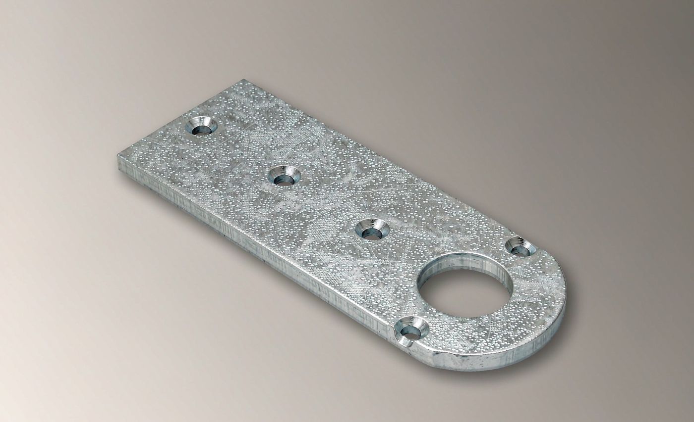 Hot-dip galvanized steel structure connection lug plate with pin hole and bolt holes