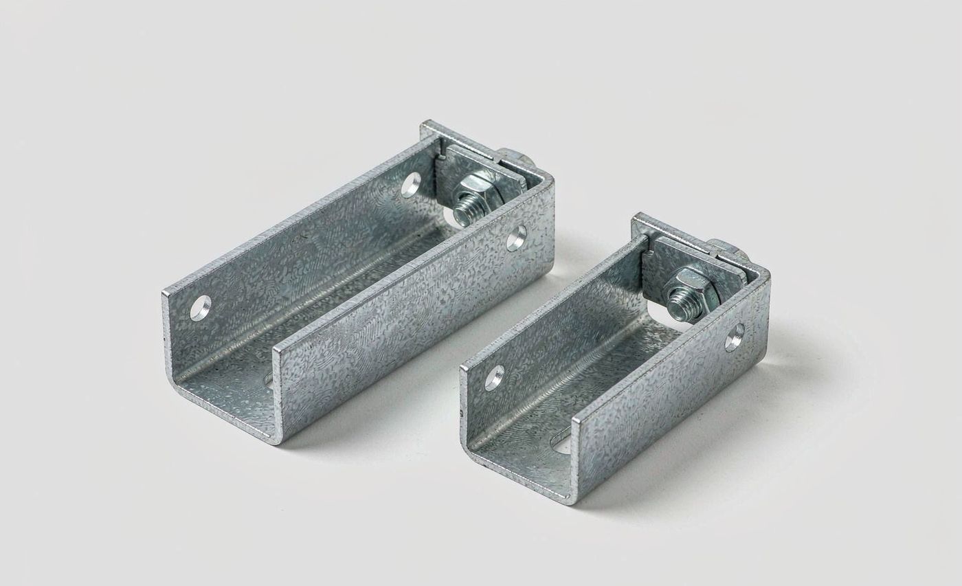 Hot-dip galvanized steel PV middle clamp and side clamp with bolts for solar module fixing